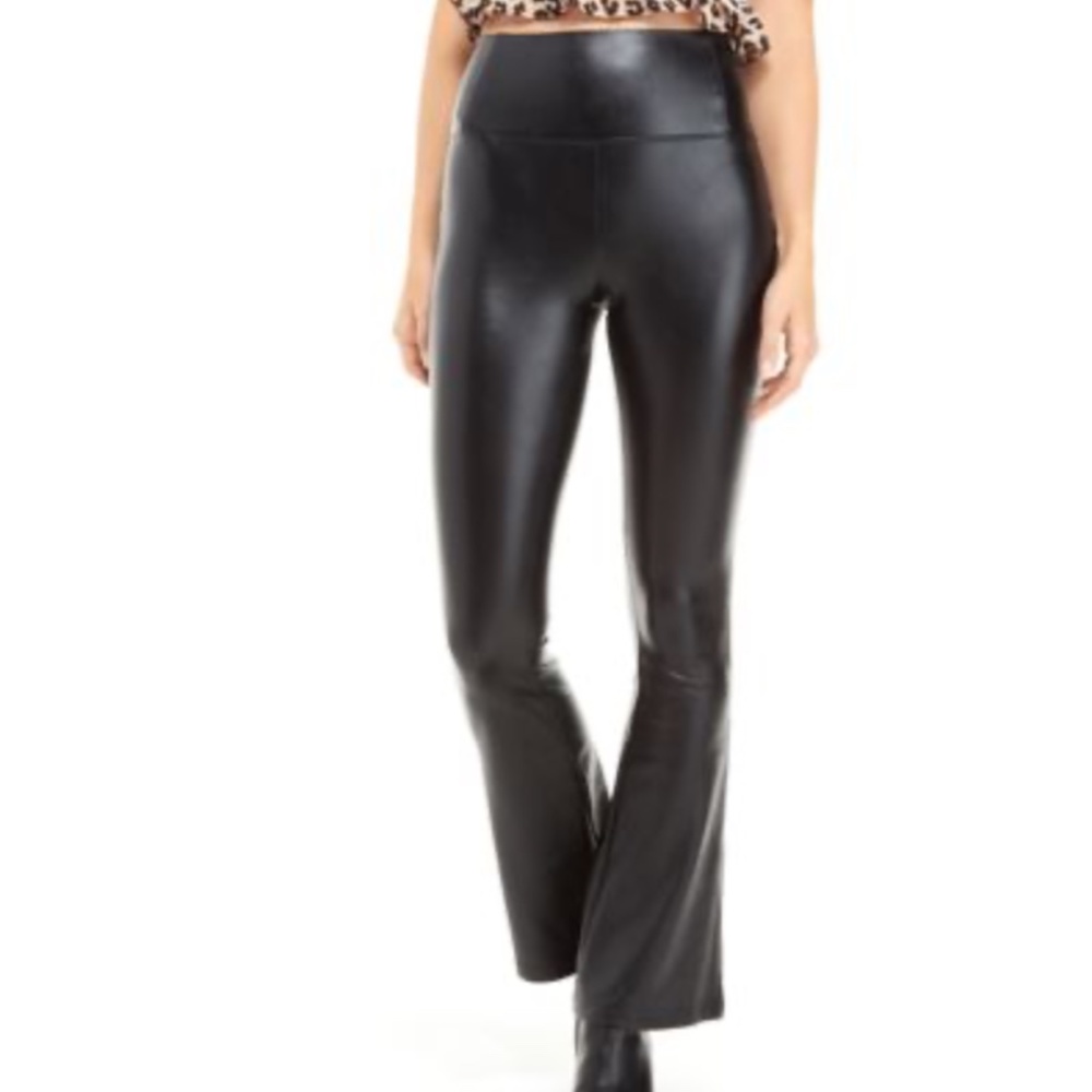 Wonderly Pull On Faux Leather Flare Pants